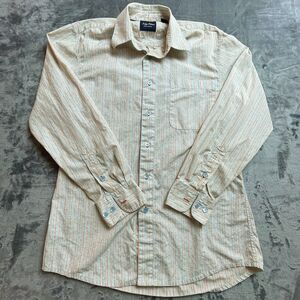 Indigo Palms Tommy Bahama Shirt Mens Medium Orange Blue Striped Floral Hawaiian